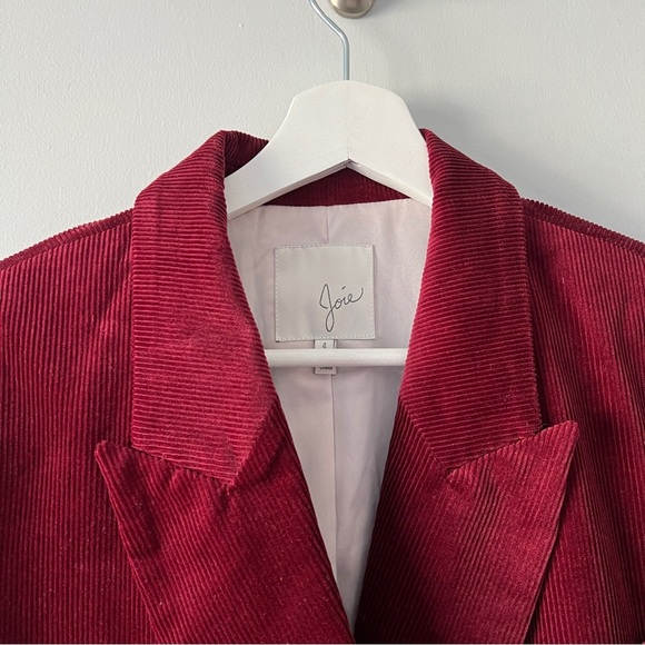 JOIE Markina Blazer In Velvet Blackberry Size 4 - Picture 4 of 9